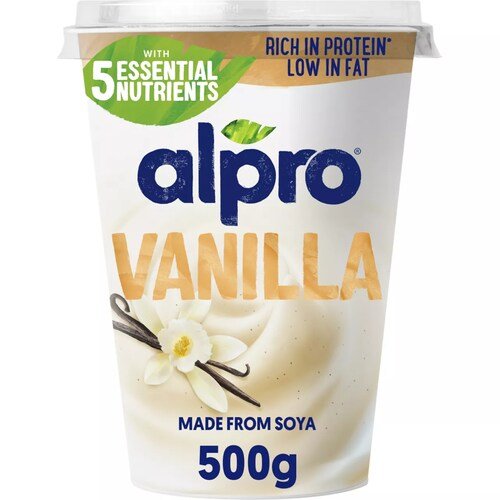 Alpro Big Pot Vanilla Yoghurt Alternative 500g pack
