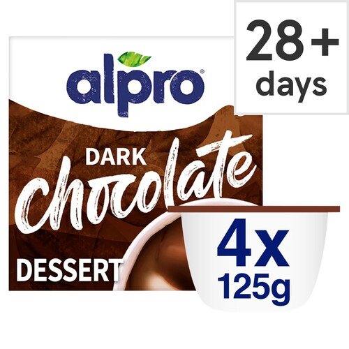 Alpro Dark Chocolate Soya Dessert 4 x 125g pack