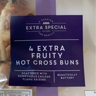 Asda Hot Cross Buns pack