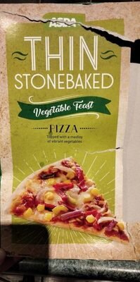 Asda Thin Stonebaked Vegetable Feast Vegan Pizza pack