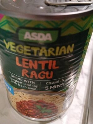 Asda Vegetarian Lentil Ragu pack