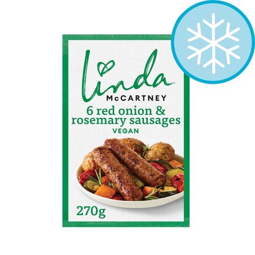 Linda McCartney 6 Vegetarian Red Onion And Rosemary Sausages 300g pack