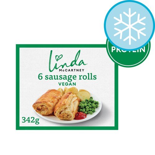 Linda McCartney 6 Vegetarian Sausage Rolls 342g pack