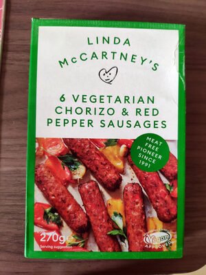 Linda McCartney Vegetarian Chorizo & Red Pepper Sausages 300g pack