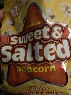 Morrisons Popcorn Salted Sweet 6 x 15g pack