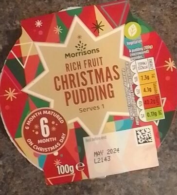 Morrisons Rich Fruit Christmas Pudding 907g pack