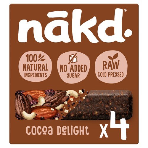Nakd Cocoa Delight Bars 4 Pack pack
