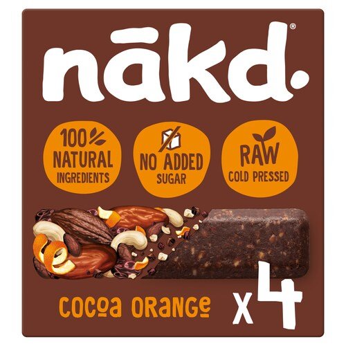 Nakd Cocoa Orange Multipack 4 x 35g pack