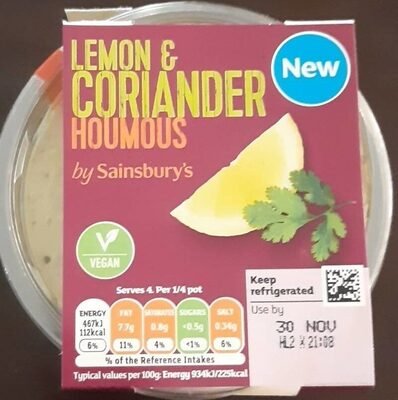 Sainsbury’s Lemon & Coriander Houmous 200g pack