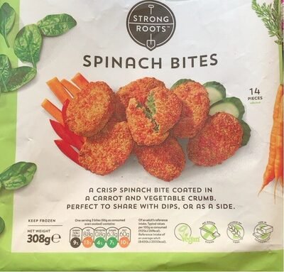 Strong Roots Spinach Bites 450g pack