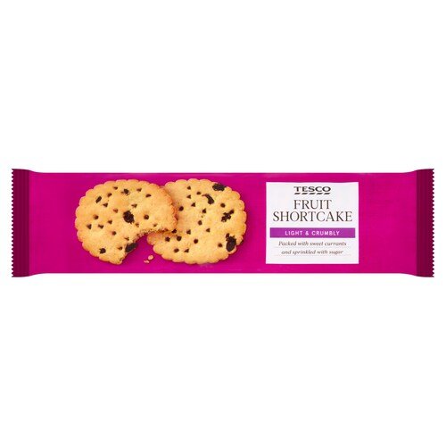 Tesco Fruit Shortcake Biscuits 250g pack