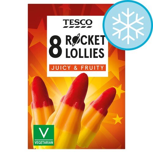 Tesco Goodness Rocket Ice Lollies 8 x 58ml pack