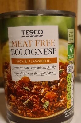 Tesco Meat Free Bolognese 400g pack