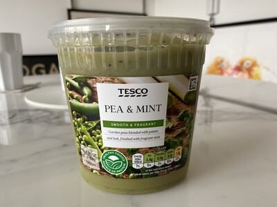 Tesco Pea And Mint Soup 600g pack