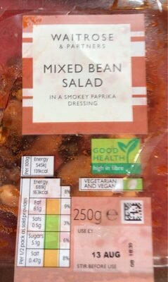 Waitrose mixed bean salad 250g pack