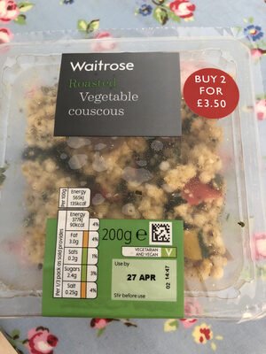 Waitrose Roasted Vegetable Couscous 200g pack