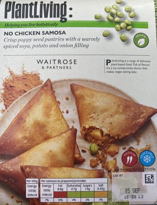 Waitrose Vegan No Chicken Samosa 200g pack