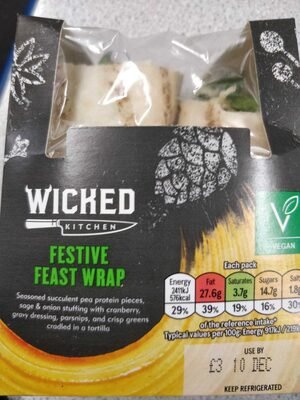 Wicked Kitchen Festive Feast Wrap pack